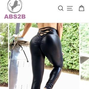 Abs2b “wet look” leggings